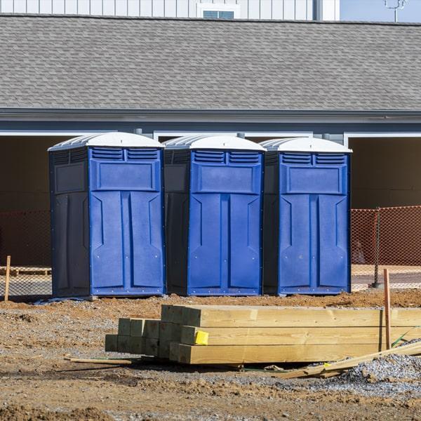 Heavy-duty construction site porta potty in La Habra, California