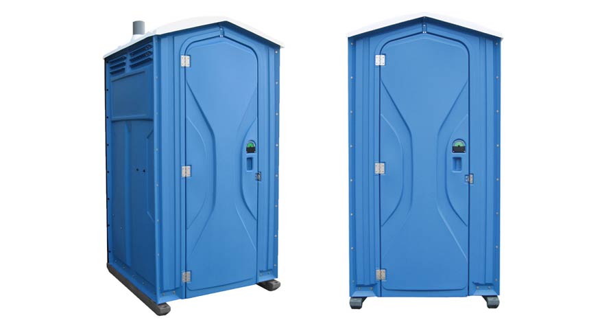 Long-term porta potty units on site in La Habra, California